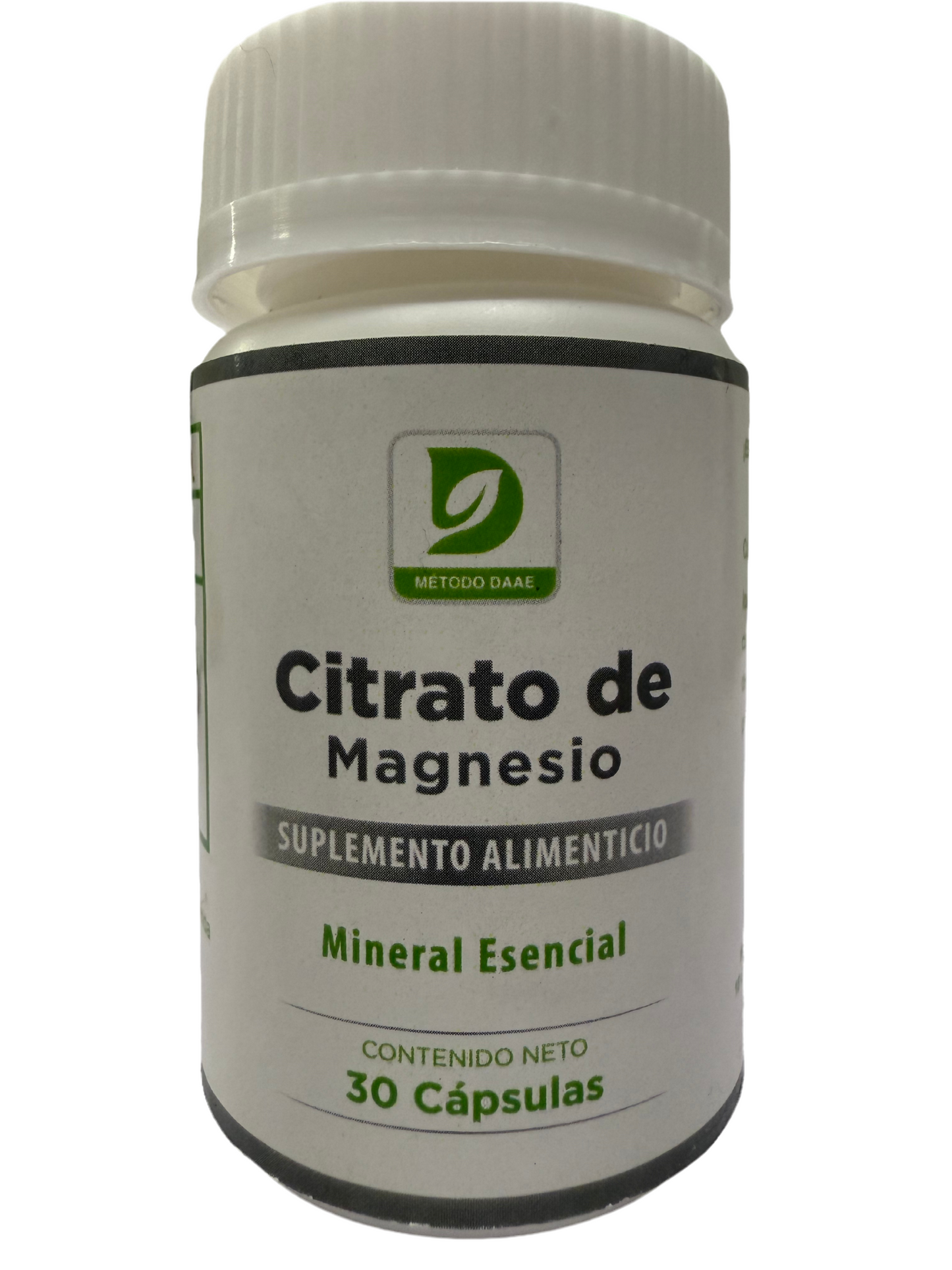 Citrato De Magnesio | 30 Cápsulas | 800mg Por Porción | Alta absorción | DAAE |