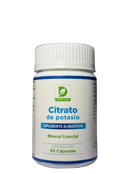 Citrato de potasio | 800mg por porción | 30 cápsulas | DAAE